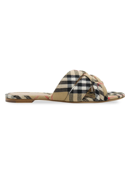 Cabana Woven Check Flats