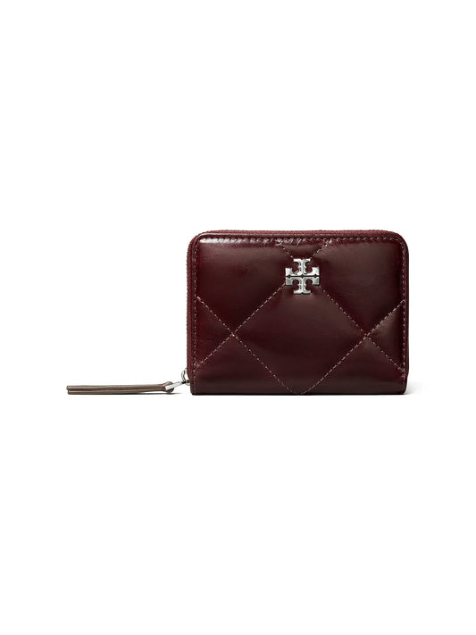 Kira Diamond-Quilted Leather Zip-Around Wallet
