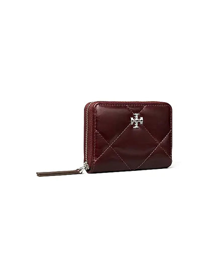 Kira Diamond-Quilted Leather Zip-Around Wallet