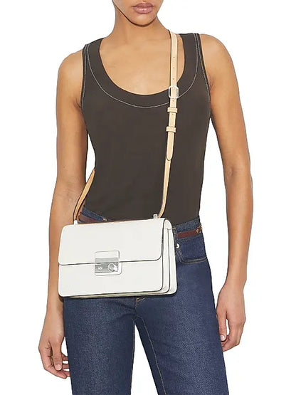 T Monogram Pebbled Leather Shoulder Bag