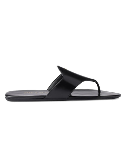 Brushed Leather Thong Sandals