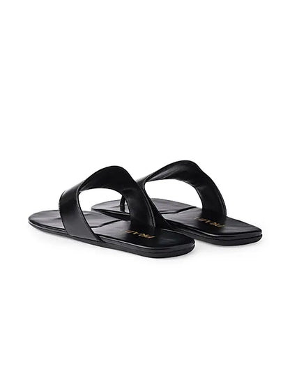 Brushed Leather Thong Sandals