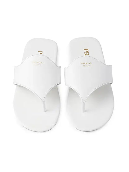 Brushed Leather Thong Sandals