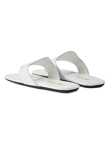 Brushed Leather Thong Sandals