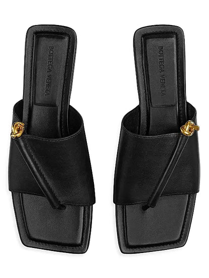 Solstice Knot Leather Flat Sandals