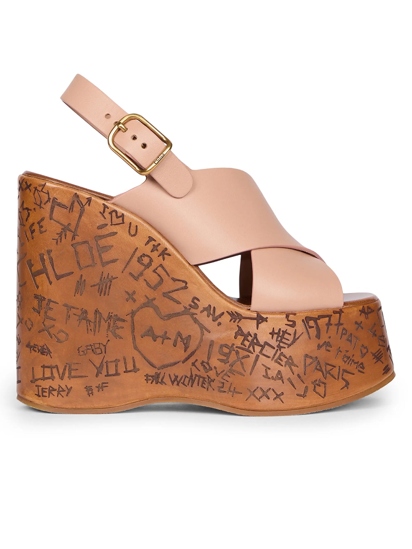 Maxime Leather Wedge Sandals