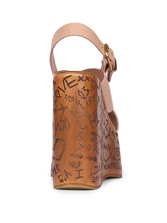 Maxime Leather Wedge Sandals