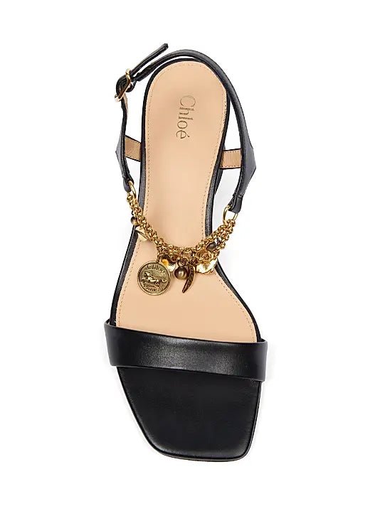 Chloé Charms Leather Sandals