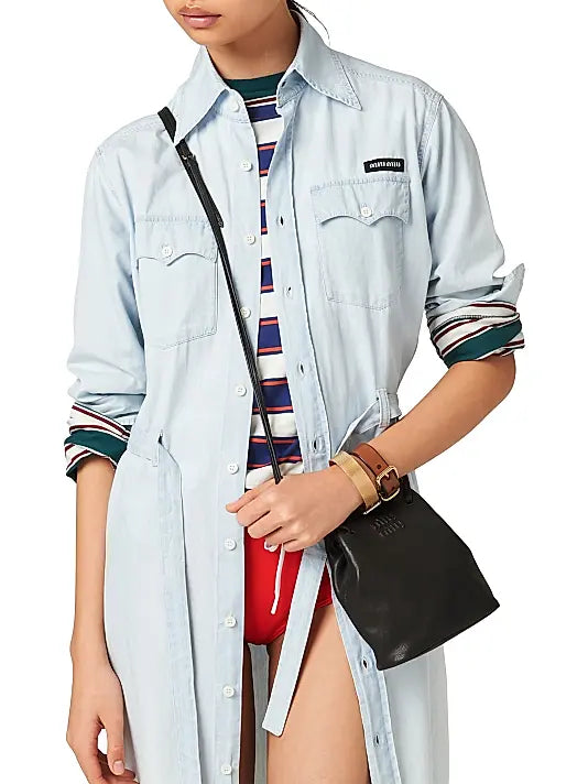 Nappa Leather Mini Bucket Bag