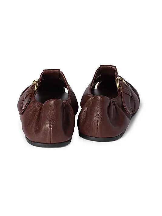 Ruches Nappa Leather Fisherman Sandals