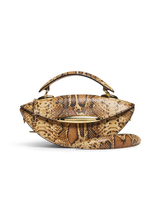 Wavelength Embossed Leather Top Handle Bag