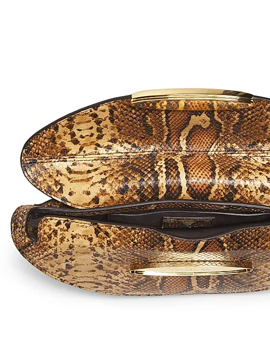 Wavelength Embossed Leather Top Handle Bag