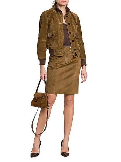 Tara Small Suede Shoulder Bag