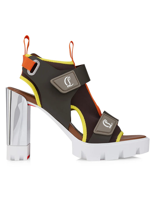 Marie Amelie 100MM Leather and Neoprene Sandals