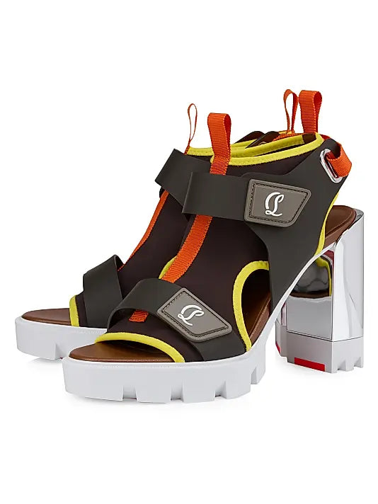 Marie Amelie 100MM Leather and Neoprene Sandals