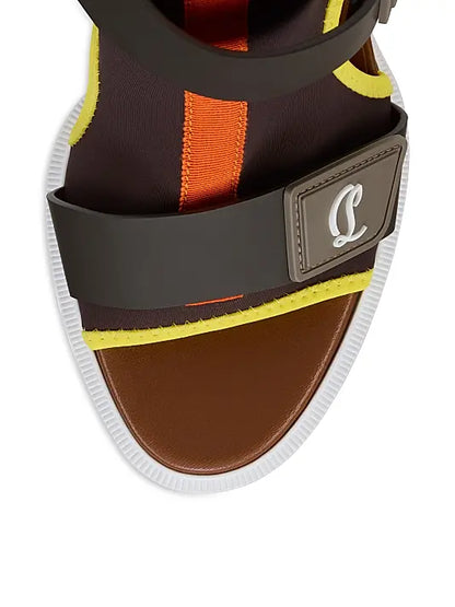Marie Amelie 100MM Leather and Neoprene Sandals