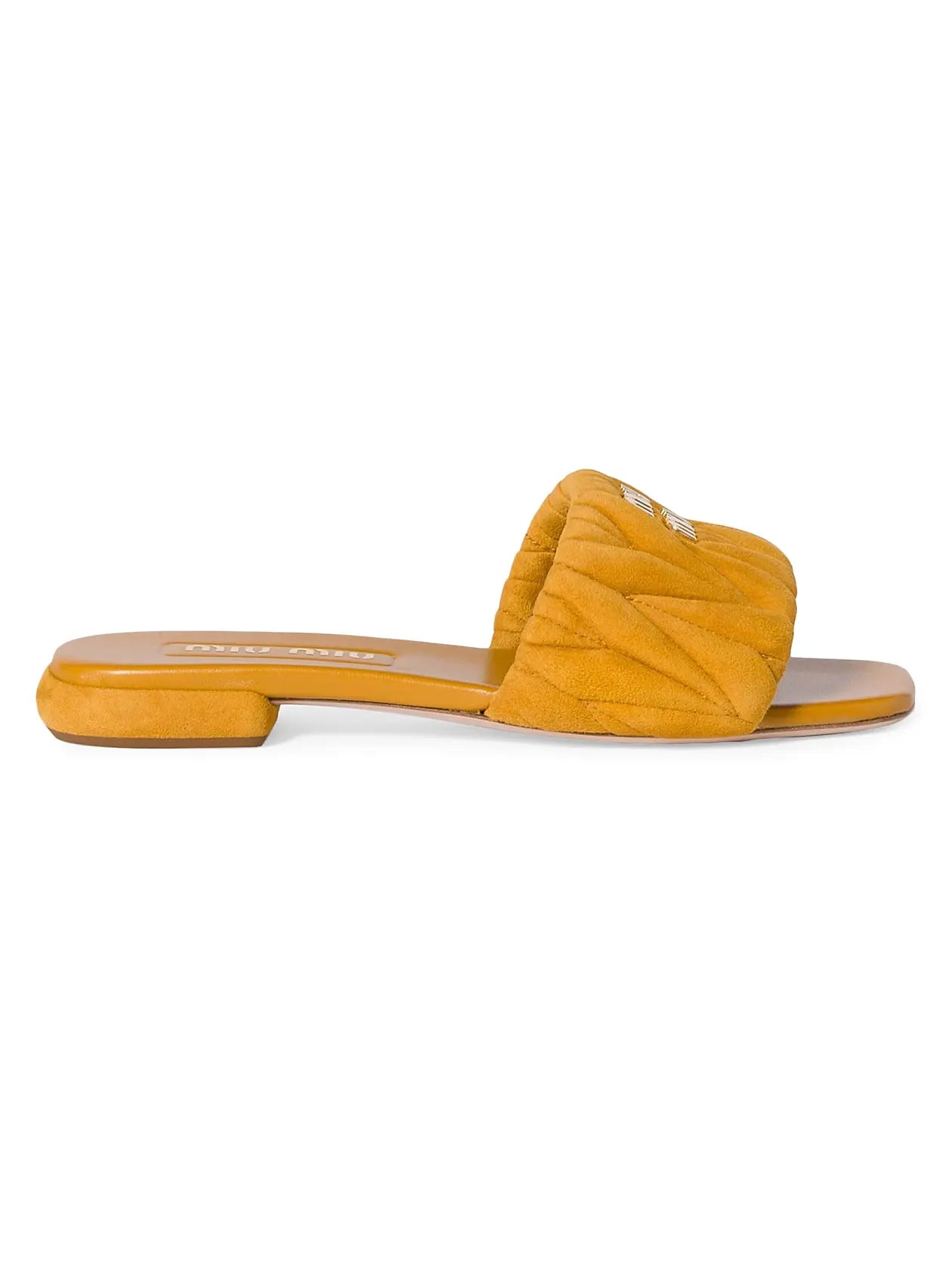 Matelassé Suede Slides