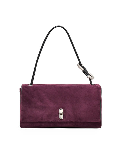 The Suede Large Dual Shoulder Bag