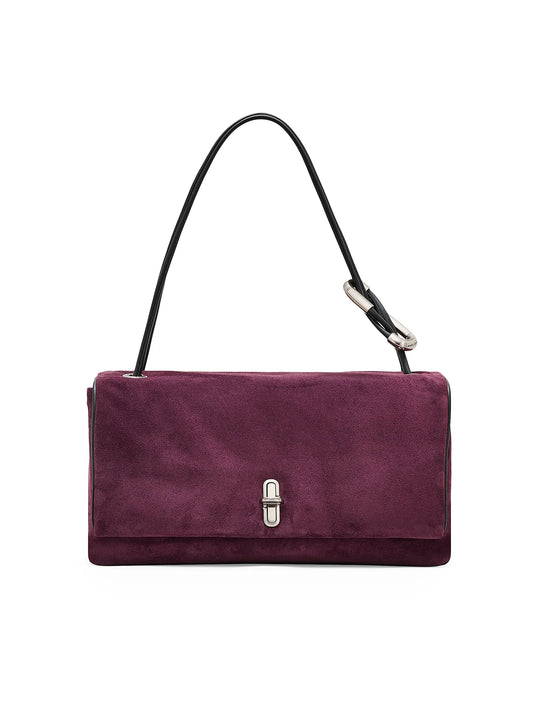 The Suede Large Dual Shoulder Bag