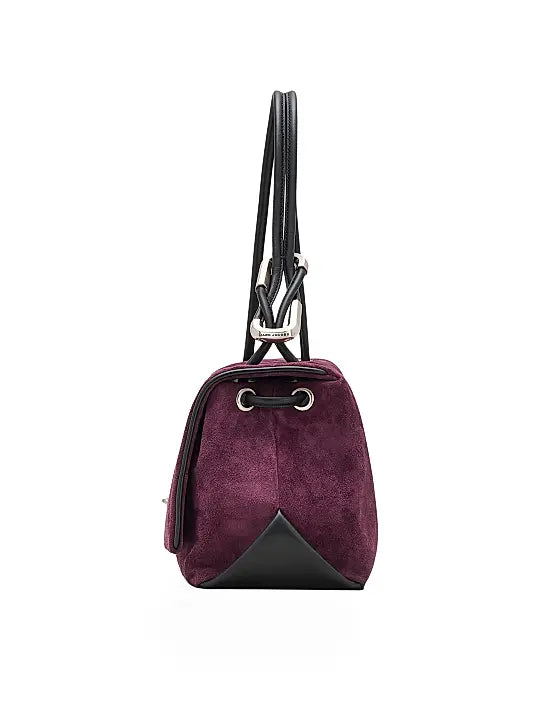The Suede Large Dual Shoulder Bag