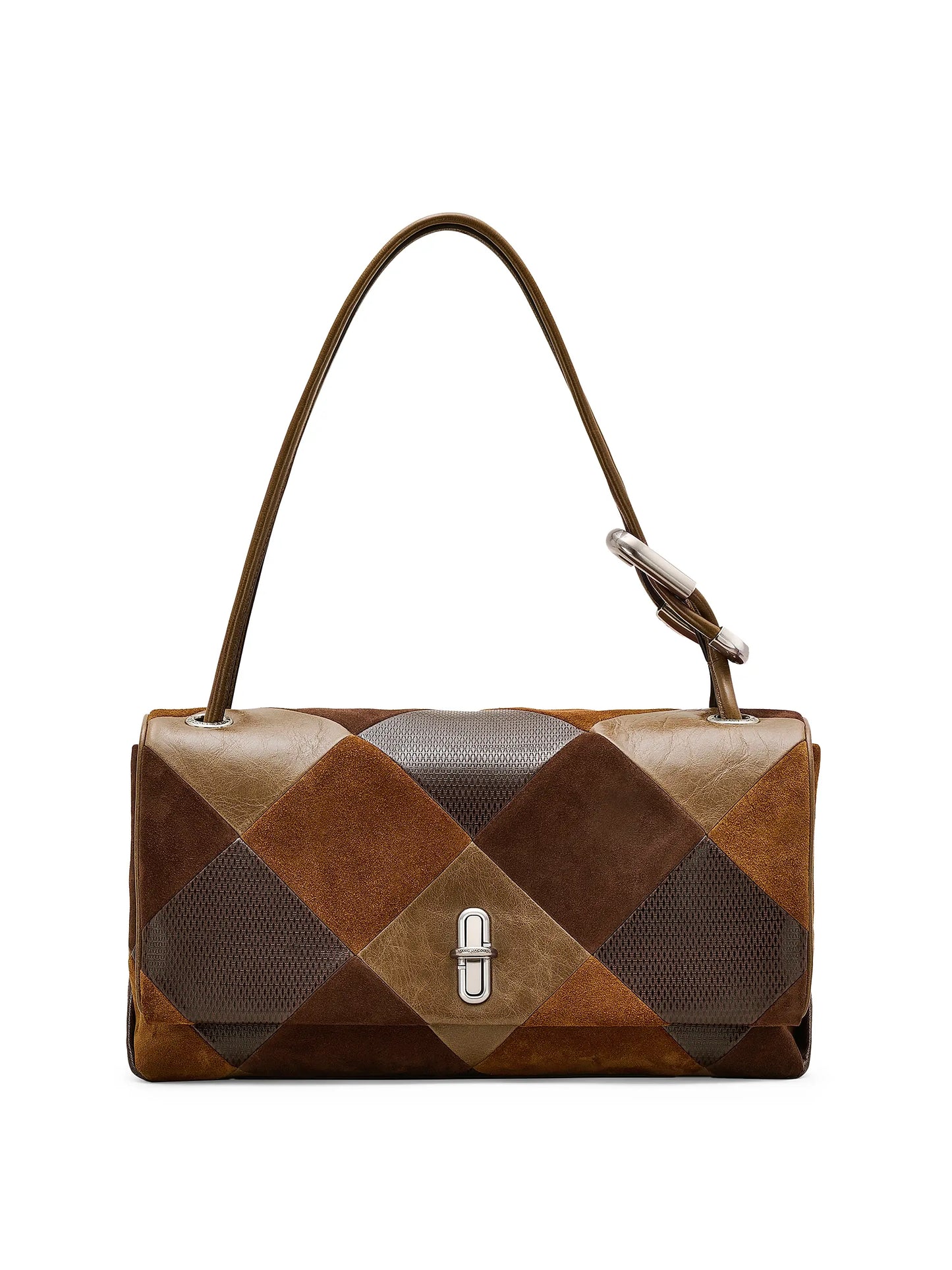 The Suede Patchwork Large Dual Shoulder Bag