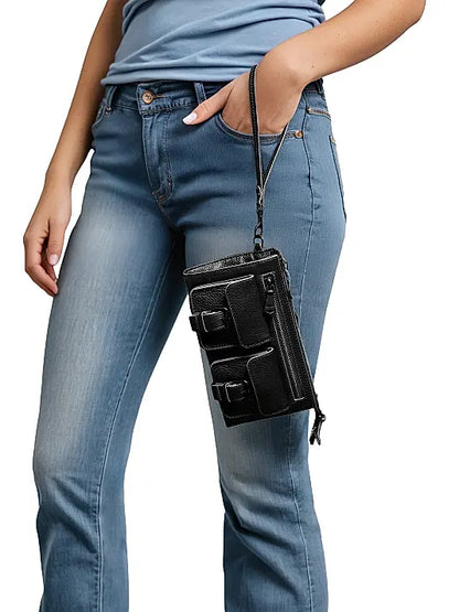 Saddle-Up Leather Wristlet Clutch