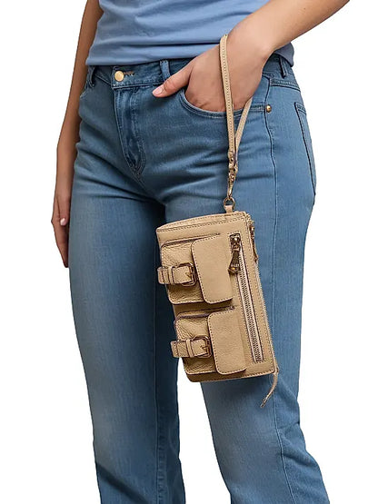 Saddle-Up Leather Wristlet Clutch