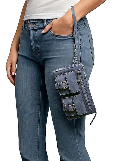 Saddle-Up Leather Wristlet Clutch