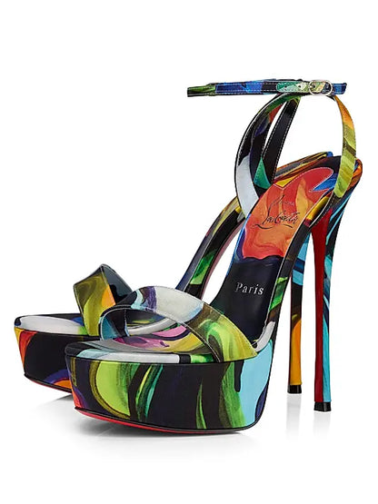 Loubi Queen Alta 150MM Satin Sandals