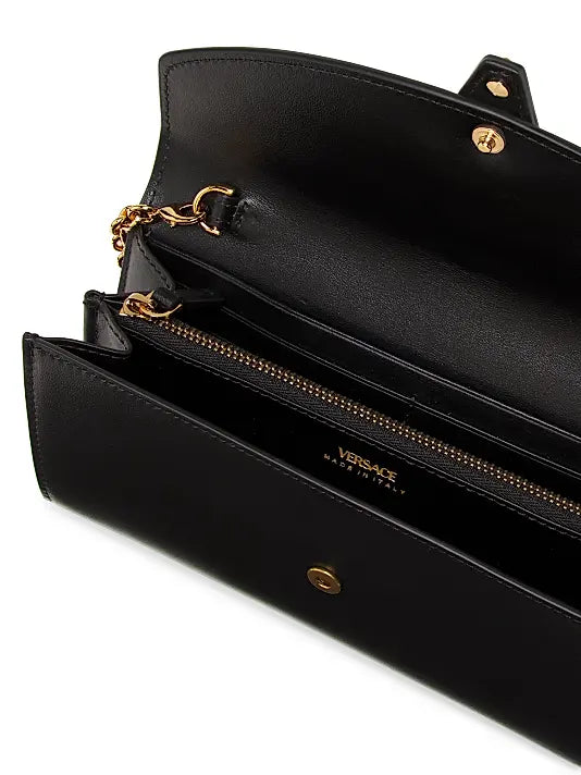 V-Logo Leather Wallet-On-Chain Bag