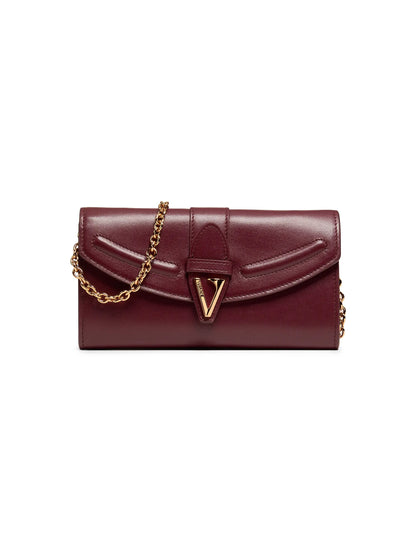 V-Logo Leather Wallet-On-Chain Bag