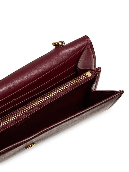 V-Logo Leather Wallet-On-Chain Bag