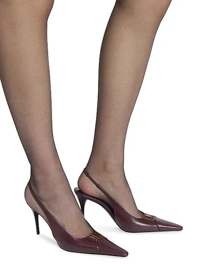 Babylone Breteuil Slingback Pumps in Smooth Leather