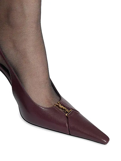 Babylone Breteuil Slingback Pumps in Smooth Leather