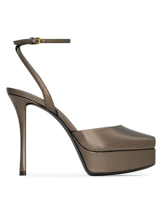 La Scandale Platform Sandals in Smooth Leather