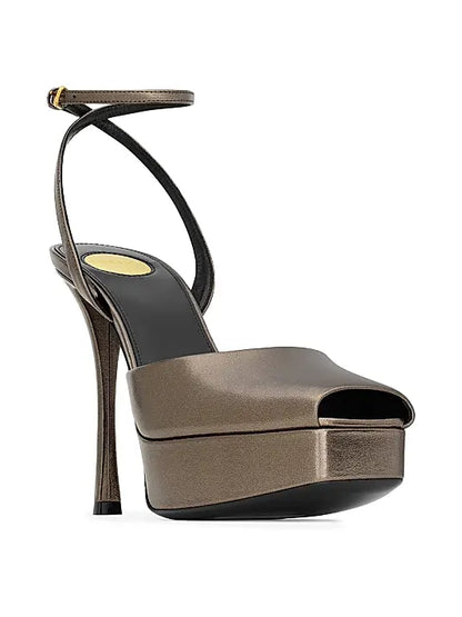 La Scandale Platform Sandals in Smooth Leather