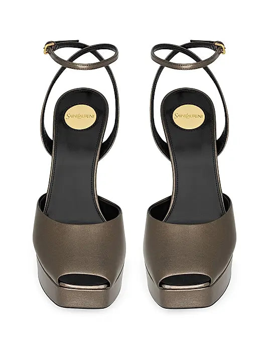 La Scandale Platform Sandals in Smooth Leather