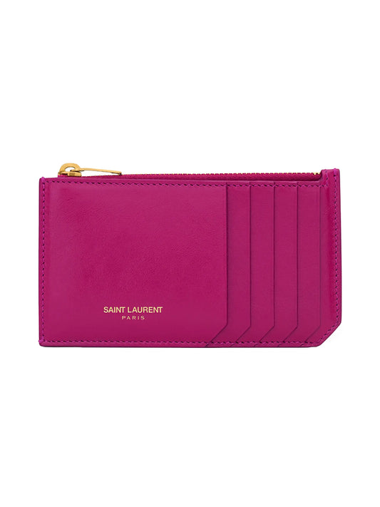 Paris Fragments Card Case in Shiny Leather