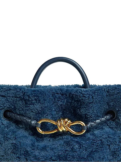 Medium Andiamo Dyed Shearling Top Handle Bag