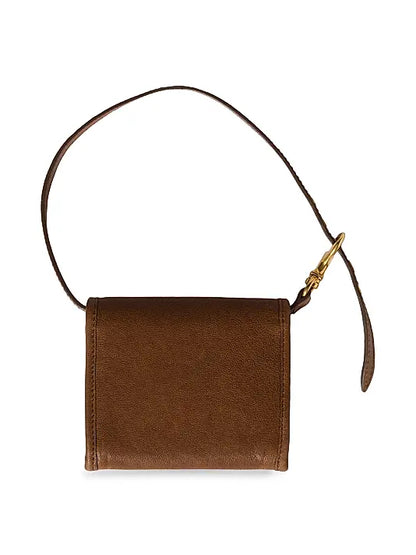 Nappa Leather Wallet with Shoulder Strap