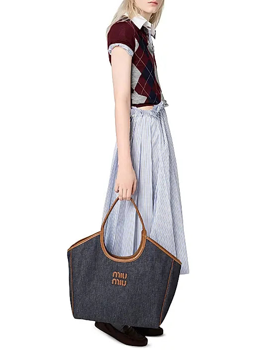 Ivy Denim Tote Bag