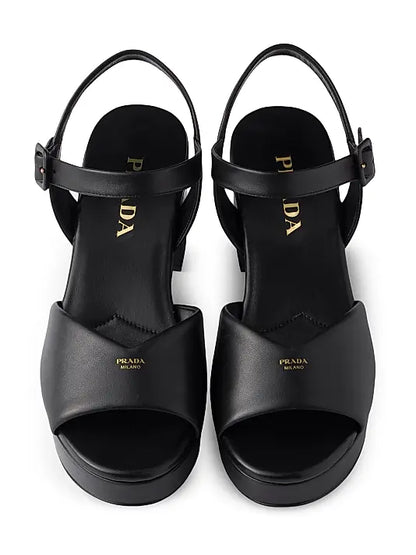 Padded Nappa Leather Sandals