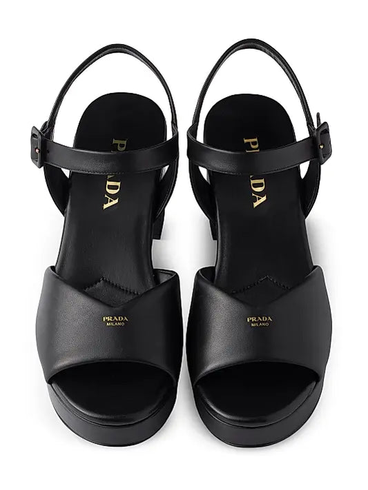 Padded Nappa Leather Sandals