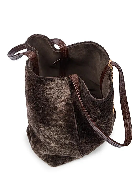 Spin Shearling Tote Bag