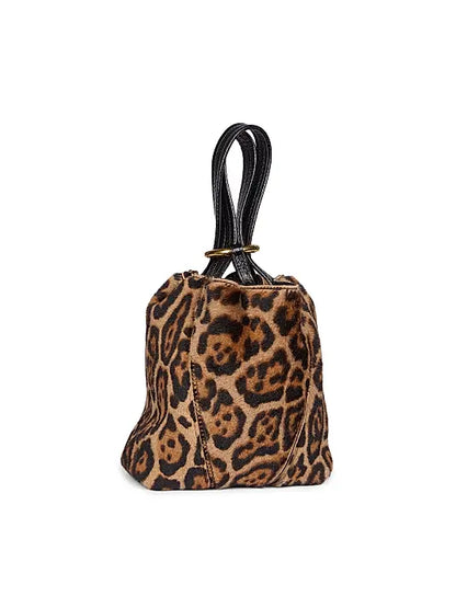 Spin Leopard-Print Shearling Tote Bag