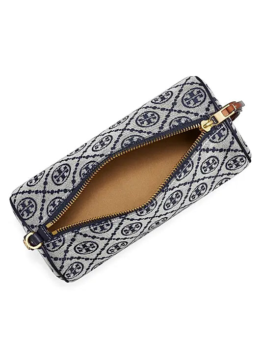 T Monogram Printed Cylinder Bag