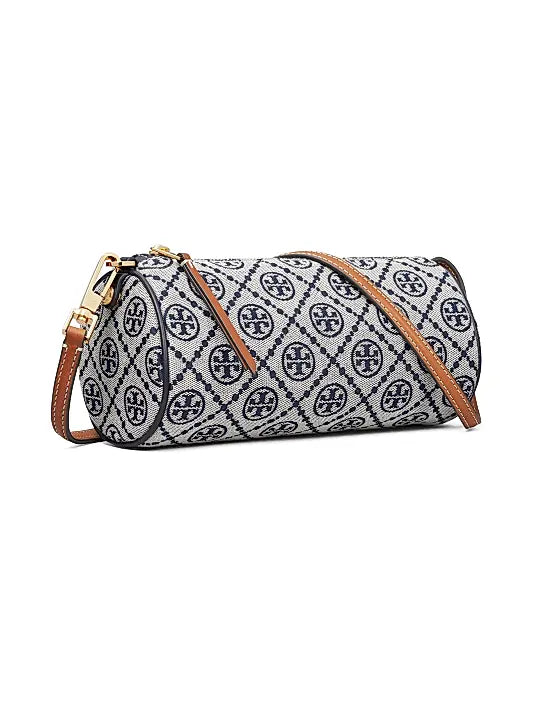 T Monogram Printed Cylinder Bag