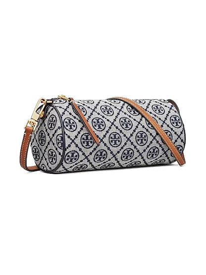 T Monogram Printed Cylinder Bag