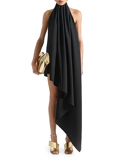 Sliced Square Heeled Sandals in Mirror Effect Leather