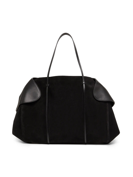 Berenices Suede & Leather Shoulder Bag